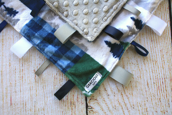 Cabin Blue Taggy Blanket