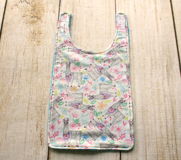 Llama Pink Long Bib