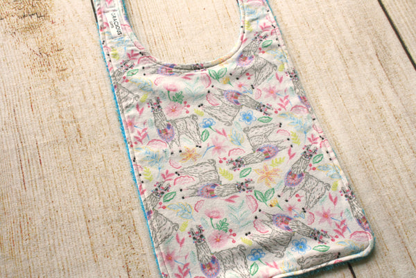 Llama Pink Long Bib