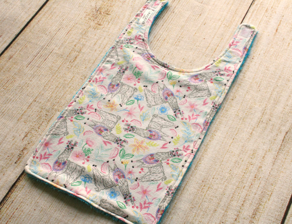 Llama Pink Long Bib
