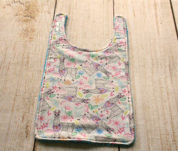 Llama Pink Long Bib