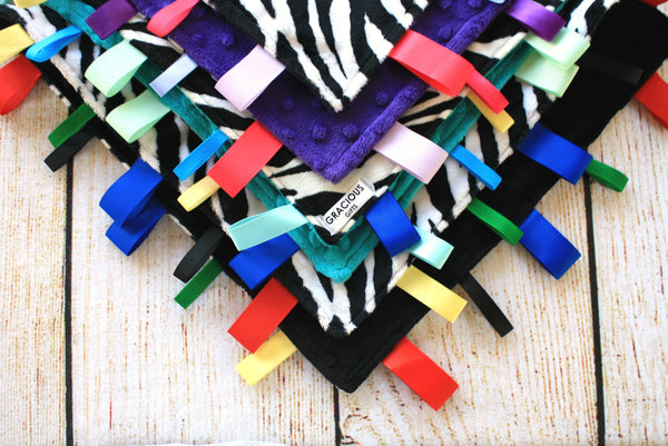 Zebra Taggy Blanket