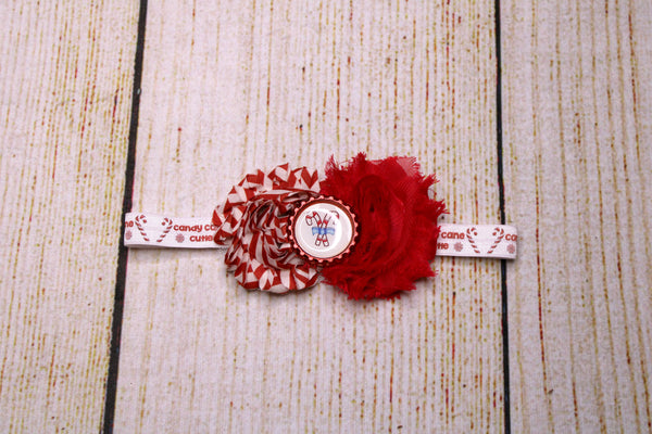 Candy Cane Cap Headband 3-6 Months