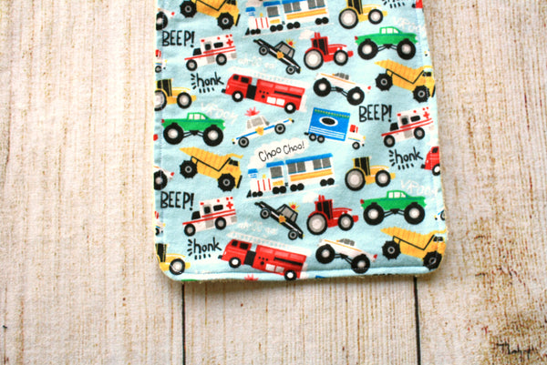 Cars Blue Long Bib