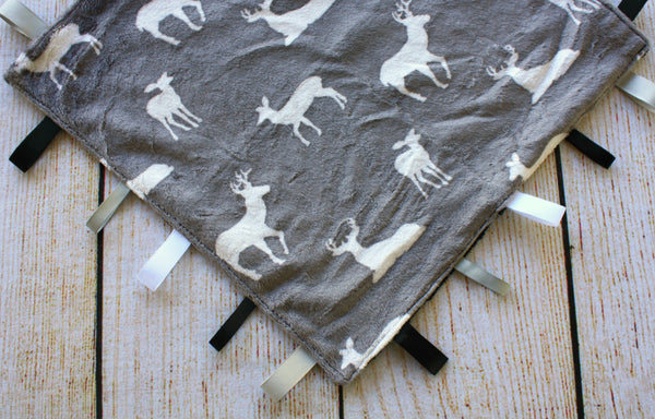 Deer Grey Taggy Blanket