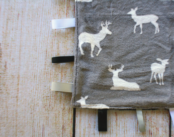 Deer Grey Taggy Blanket