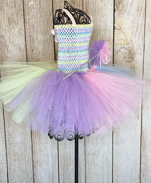 Festive Princess Tutu Dress With Wand