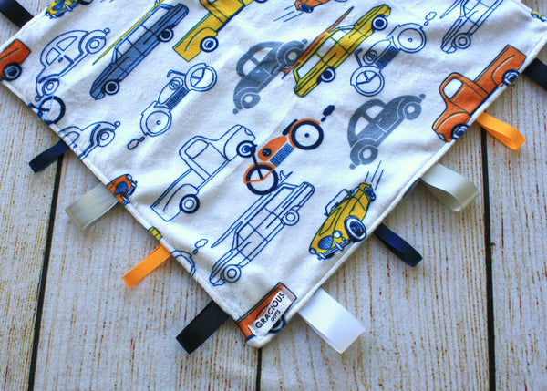 Classic Cars Taggy Blanket