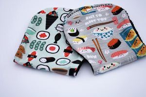 Burp Cloth Set - Sushi/Grey Sushi