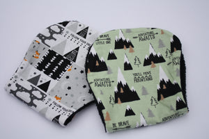 Burp Cloth Set - Fox Stars/Mountains