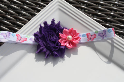 Headband - Pink/Purple Butterfly