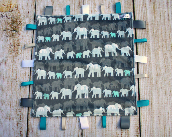 Elephant Grey Taggy Blanket