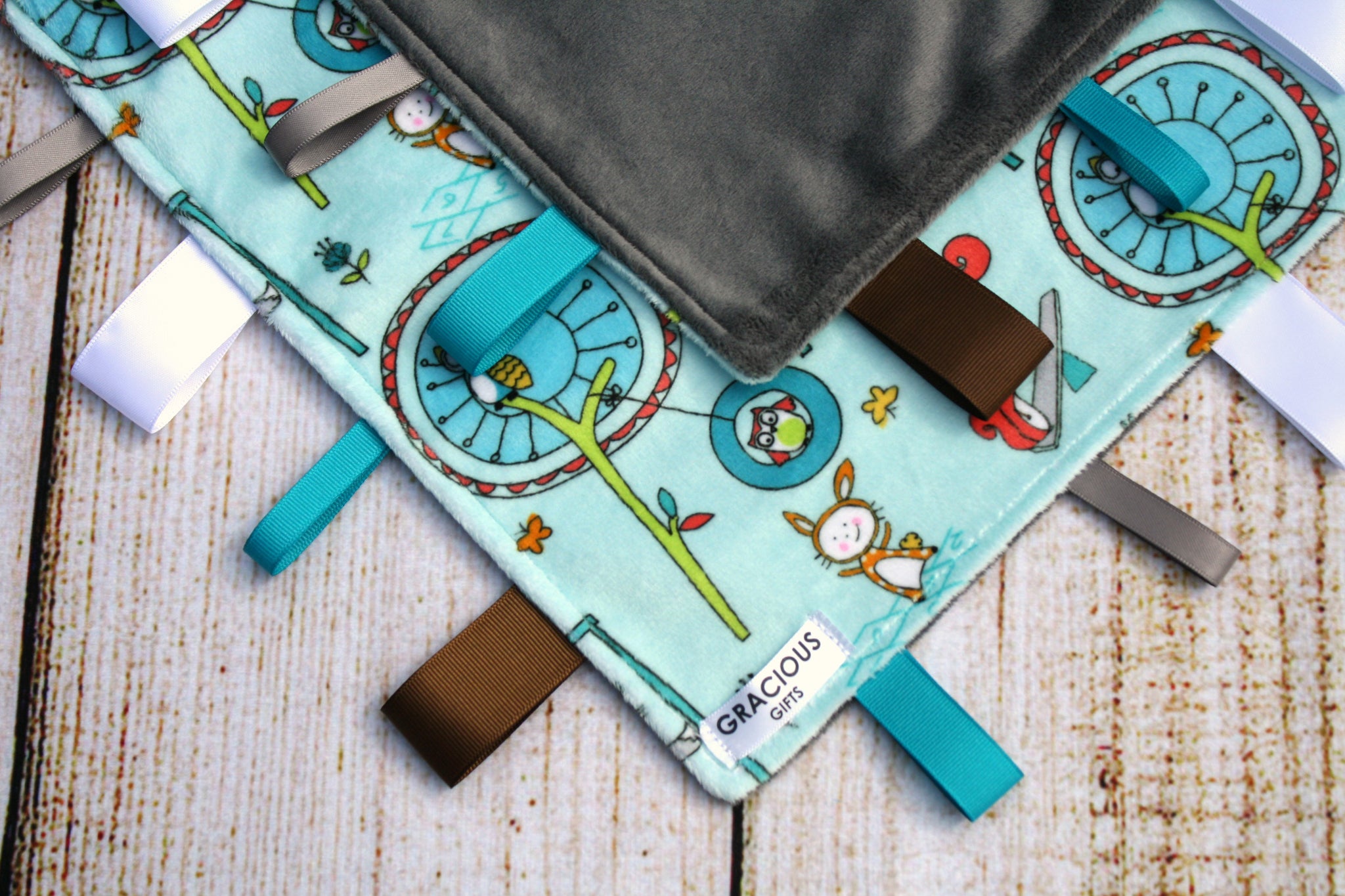 Playground Blue Taggy Blanket