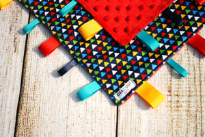 Colorful Triangle Taggy Blanket