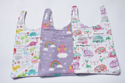 Long Bib Set - Dino/Unicat/Glamping