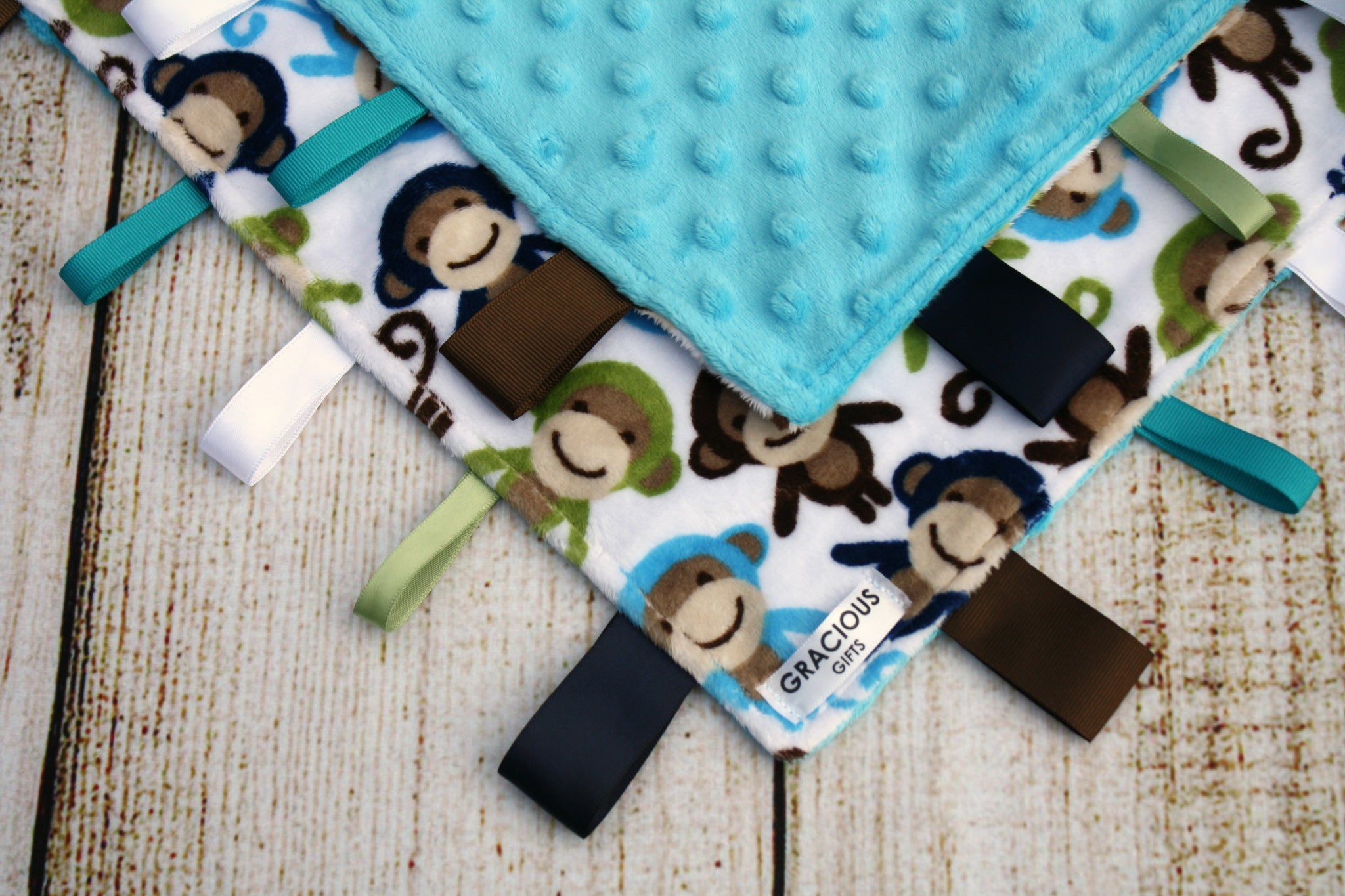 Monkey Taggy Blanket