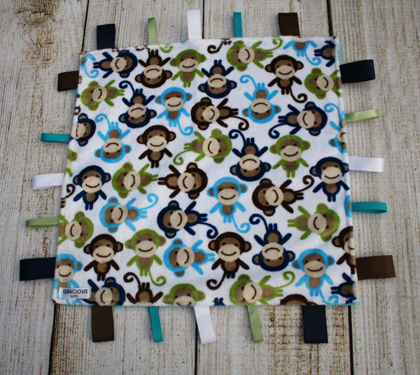 Monkey Taggy Blanket