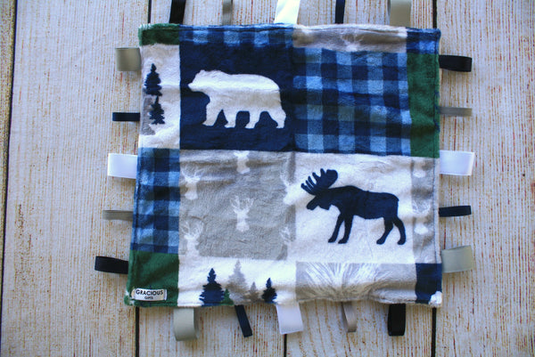 Cabin Blue Taggy Blanket