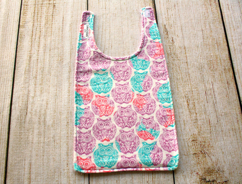 Owl Purple Pink Long Bib