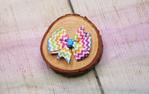 Pinwheel Colourful Chevron Medium Clip
