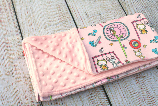 Playground Pink Animal Blanket