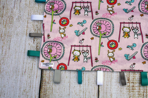 Playground Pink Taggy Blanket