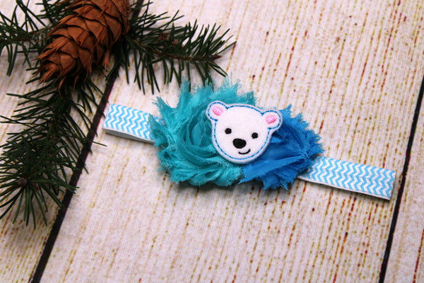 Polar Bear Headband 0-3 Months