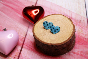 Small Blue Heart Clips