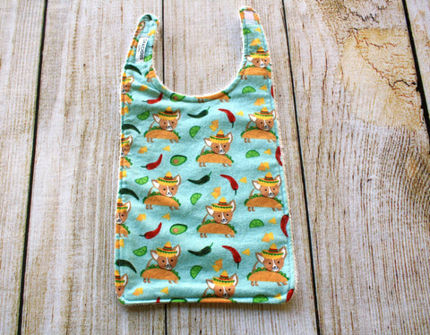 Taco Dog Long Bib