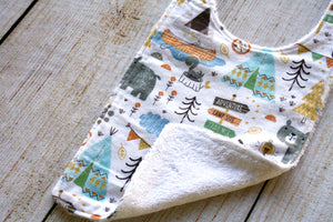 Woodland Camping Long Bib