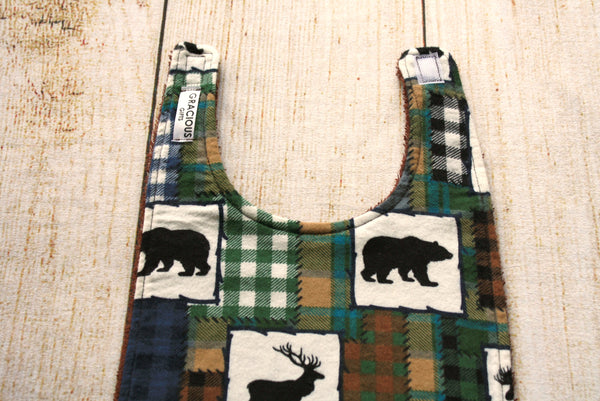 Woodland Checkered Long Bib