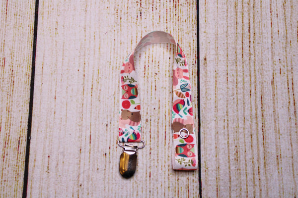 Woodland with Rabbit Pacifier Clip