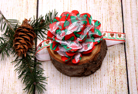 Christmas Lace Flower Headband 6-12 Months